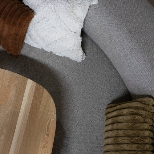 Giga Meubel Eetkamerbank Ivar - Greige Stof Metaal - 210x85x85cm - vtwonen shop