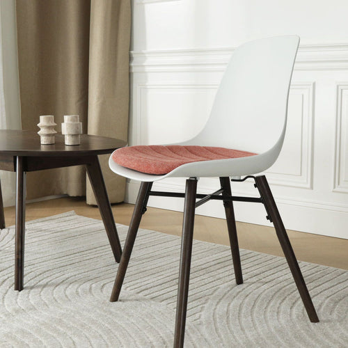 Nolon Nena-Liv Eetkamerstoel Wit - Terracotta Kussen - Walnoot - vtwonen shop