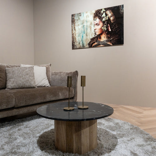 Brix salontafel Nova - mangohout marmer - 70cm