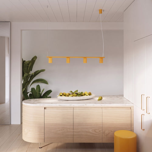 Sollux Lighting Kroonluchter RAYO 4 geel - 122x6x208cm