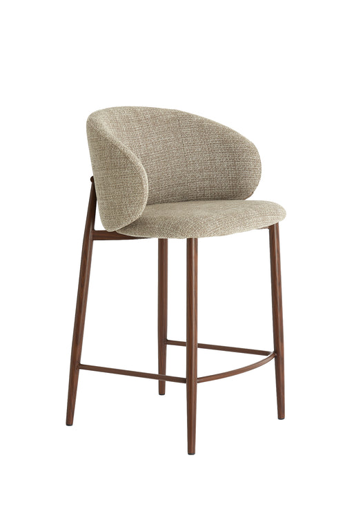 Light & Living barkruk ALUKO - 57x55x94cm - bruin - vtwonen shop