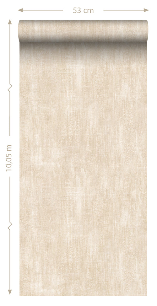 ESTAhome behang betonlook zand beige - 53 cm x 10.05 m - 148765