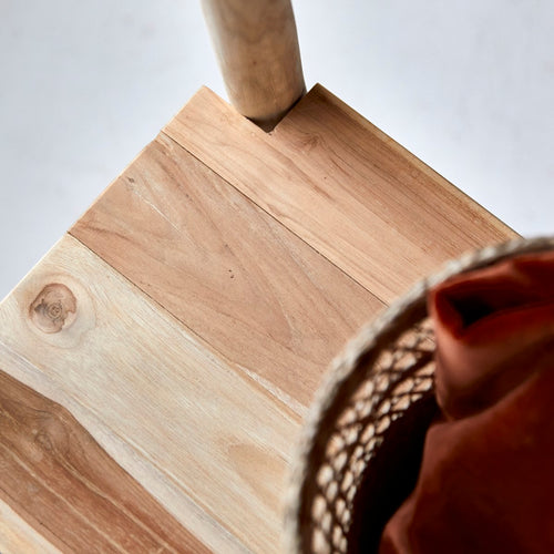 Tikamoon Massief teakhouten handdoekenrek - Naturel - vtwonen shop