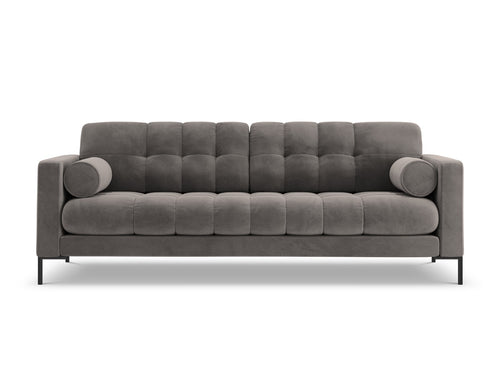 Cosmopolitan Design Bank Bali 3-zits, flueel, lichtgrijs - 96x177x75cm