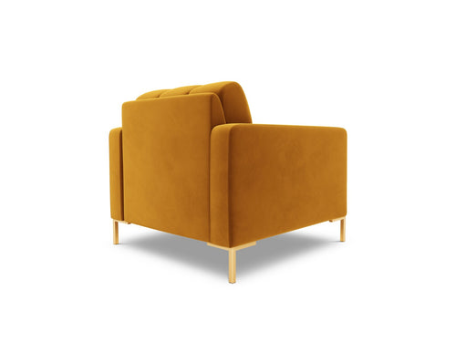 Cosmopolitan Design Fauteuil Bali flueel, geel - 96x87x75cm