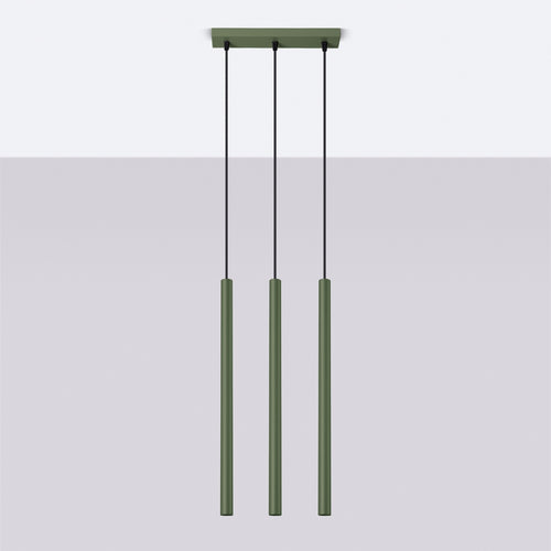 Sollux Lighting Hanglamp PASTELO 3 olijfgroen - 30x5x94cm