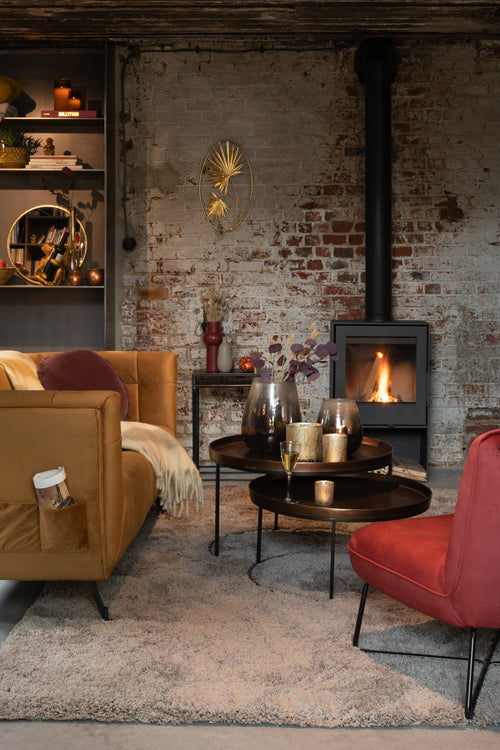 J-Line bijzettafel Rond - aluminium - roest - 3 stuks - vtwonen shop