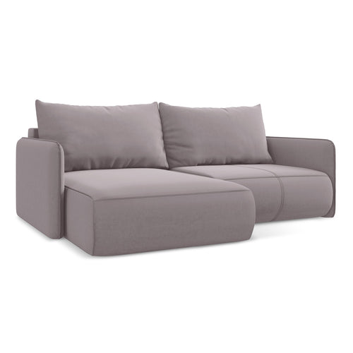 LaMiaSofa hoekbank links Palermo - velours - lavendel - 207x148x86