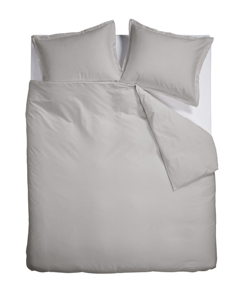 Ambiante Dekbedovertrek Satin Uni - 200 x 200/220 cm - Grijs