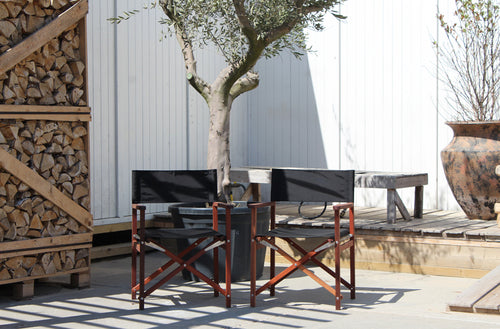 MaximaVida regisseursstoel XXL Cannes zwart 2 stuks- uit exclusief mahoniehout - vtwonen shop