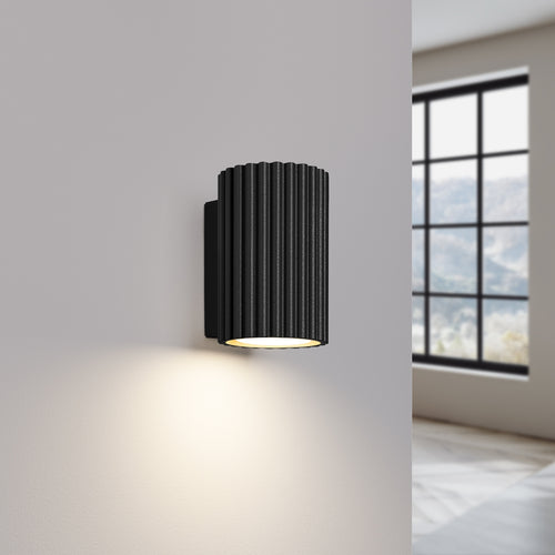 Sollux Lighting Wandlamp KARBON 10 zwart - 6,5x8,5x10cm