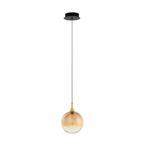 Nova Luce ORENDA Bolvormige hanglamp voor plafond, champagnekleur, messing goud, matzwart, LED 5W 250lm 3000K
