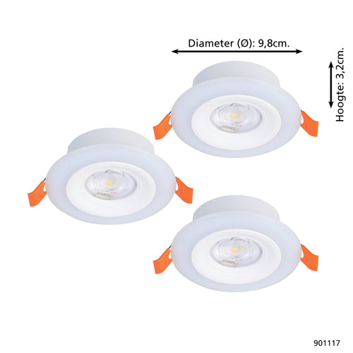 EGLO inbouwspot Calonge Rgb - led - ø 9,8 cm - wit - instelbaar rgb - vtwonen shop