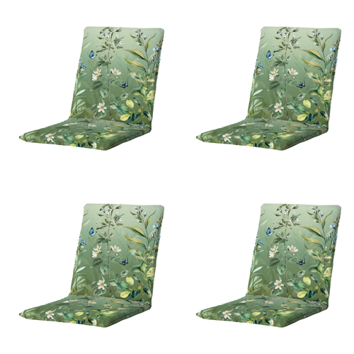 Madison stapelstoelkussen Elisa - groen - 97x49x5cm - set van 4