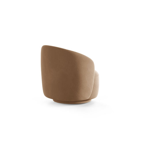Cosmopolitan Design - Draaistoel Savona flueel zand - 72.5x69x70.5cm