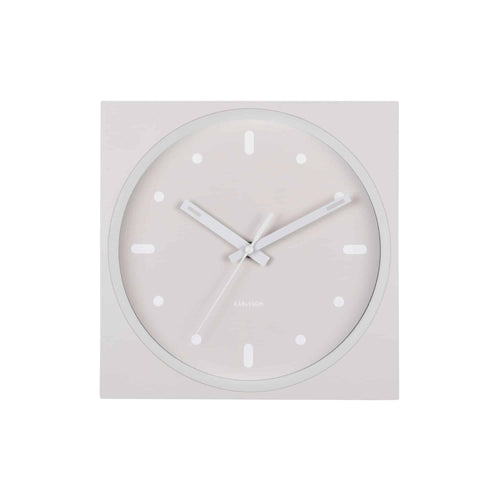 Karlsson wandklok Incesante Square - grijs - 25x25x25cm - Paddenstoellamp