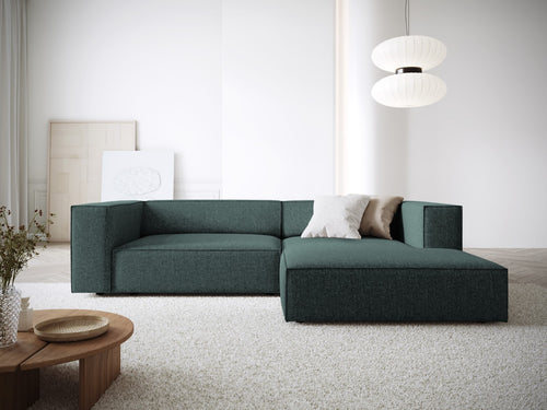 Cosmopolitan Design rechter hoekbank Arendal 3-zits, chenille, olie - 166x224x70cm