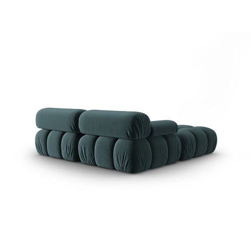 Cosmopolitan Design - Modulaire bank Cortina 3-zits, flueel turkoois - 188x188x70cm