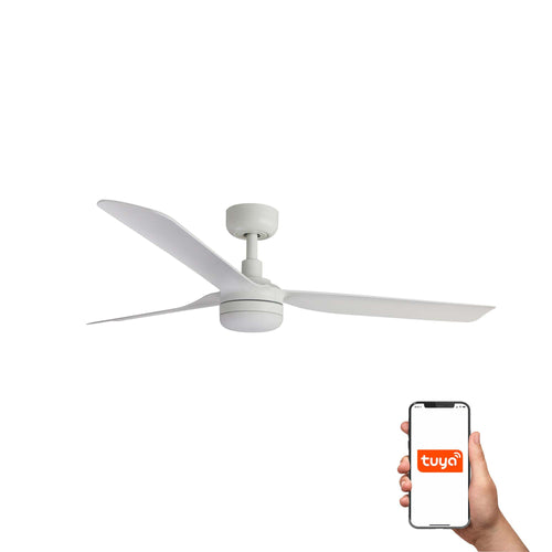 Faro Punt Punt 132cm Smart LED Plafondventilator Mat Wit CCT