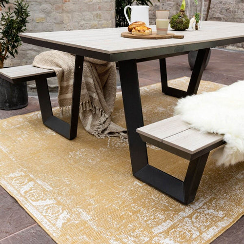 Buitenkleed sage - Geel/Okergeel - dubbelzijdig - EVA Interior - 160 x 230 cm - vtwonen shop