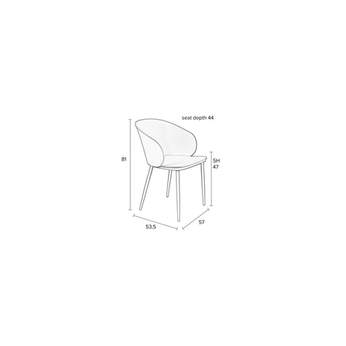 Housecraft Living Gigi Eetkamerstoelen Mintgroen - Set van 2