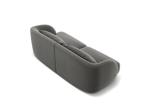 Cosmopolitan Design Bank Tulum 2-zits, flueel, lichtgrijs - 90x180x70cm