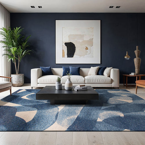 Lola&Moi vloerkleed Ink - blauw -80x150cm - vtwonen shop