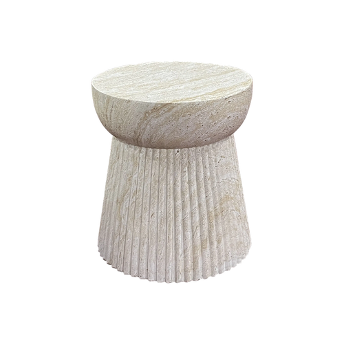 Artichok Dorus Ronde Bijzettafel - Beige - Ø 37 x 43 cm