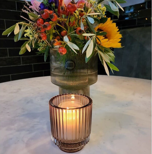 FurniLux Riba 1 vaas - Grey - 15x15x19.5 cm - vtwonen shop