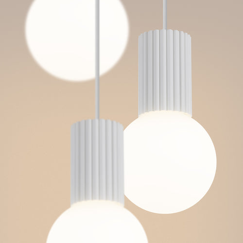 Sollux Lighting Hanglamp HALO 3P wit - 25x25x125cm
