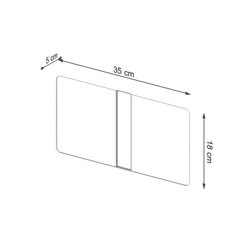 Sollux Lighting Wandlamp AZALIA - 35x5x18cm