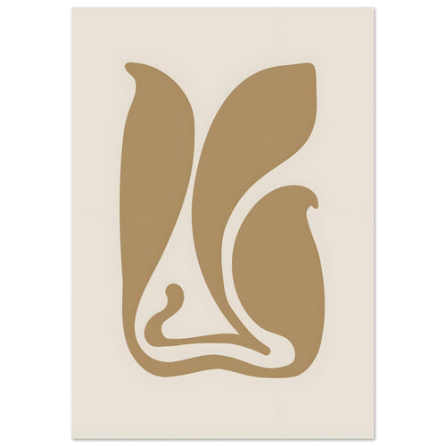 Artfulprints Poster met Lijst Matisse – Abstract stillness   - 50x70 cm - Taupe