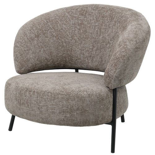 Giga Meubel Fauteuil Jennie - Stof/Metaal - Taupe
