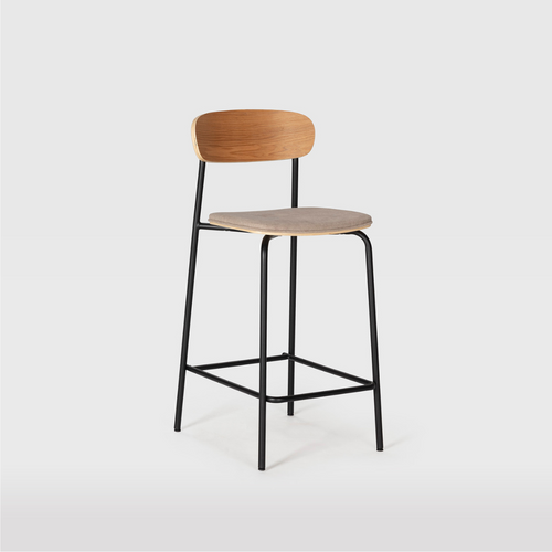 Calicosy - ADRIANA Set van 2 krukken - Grijs - 48x42x66 cm