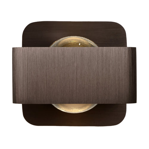 Atmooz wandlamp Myrom - geborsteld brons - 10 x 14,5 x H 10 cm - geïntegreerde led