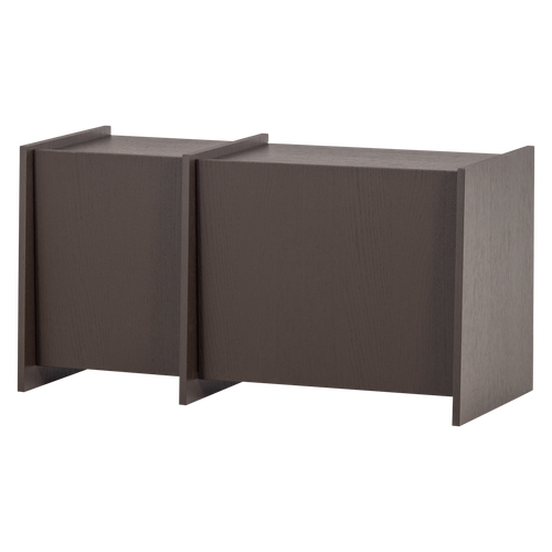 WOOOD tv meubel 102 cm Brock - Essen Fineer - Middenbruin - 53x102x44