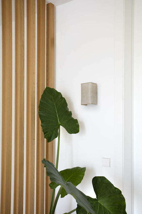 Faro Otton Rechthoekige Jute Up Down Wandlamp Verticaal