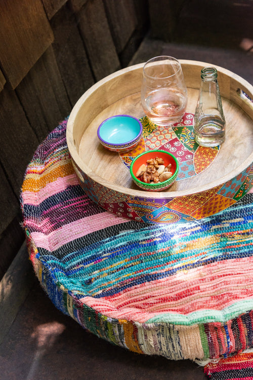 J-Line plateau 2 Handvaten - hout - mix - 2 stuks - vtwonen shop