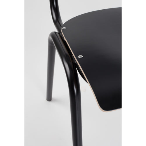 Zuiver Back To School HPL Eetkamerstoelen  Zwart - Set van 4 - vtwonen shop