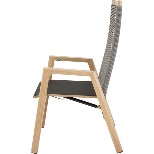 Lesli Living bistrostoel Acari - grijs - 59x65,5x112cm - set van 2