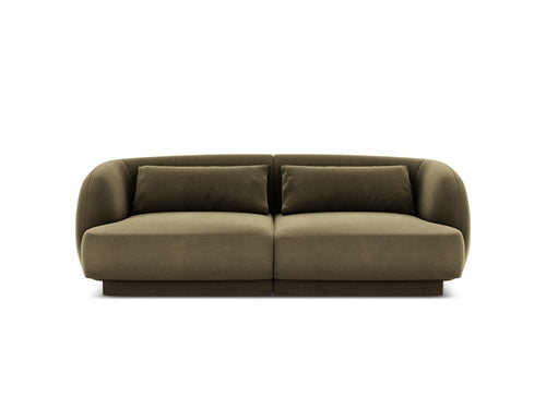 Cosmopolitan Design Bank Tulum 2-zits, flueel, groente - 90x180x70cm