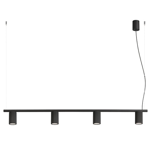 Sollux Lighting Kroonluchter KARBON 4 zwart - 122x6,5x212cm