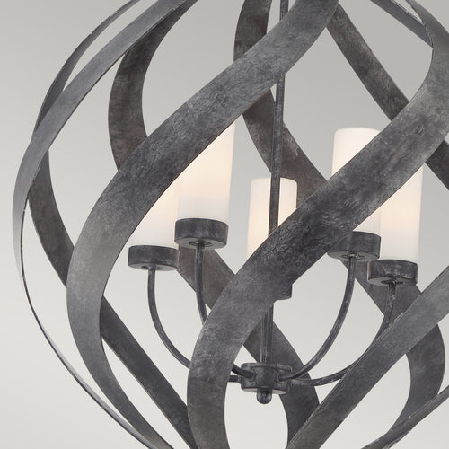Elstead Quoizel Blacksmith Bolvormige Plafondlamp Oud Zwart, IP44