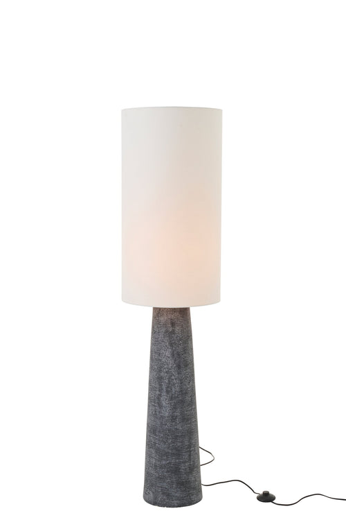 J-Line vloerlamp Ava - glas - zwart/wit - medium