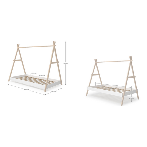 Calicosy - ELIOTT Bed - Naturel - 104,5x209,4x160 cm