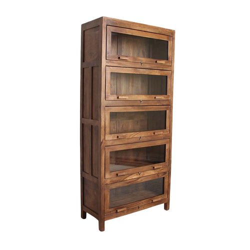 Raw materials houten kast met 5 vakken - bruin - 90x40x197 cm - vtwonen shop