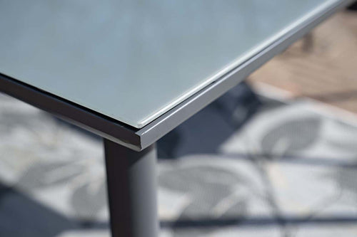 Perth dining tafel - 180x100 cm  - carbon black - donker grijs - vtwonen shop