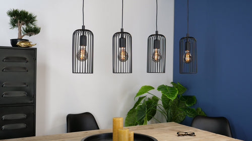 EGLO hanglamp Roccamena 1 - e27 - 97,5 cm - zwart