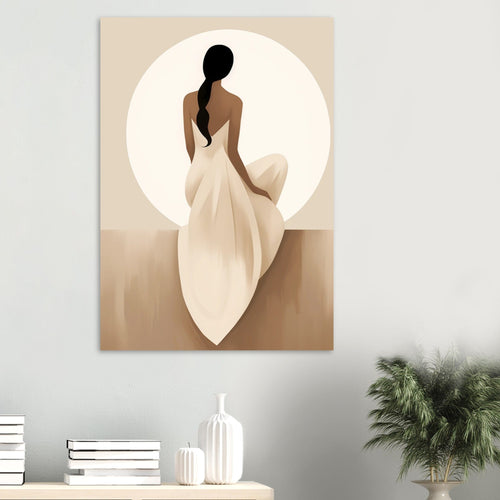 Artfulprints  Japandi The serene lady   poster 50x70 cm - vtwonen shop