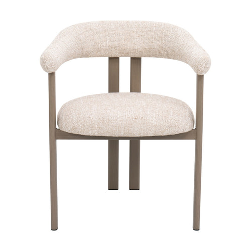 DÉJA Living Eetkamerstoel Odense - Stof - Beige/Taupe - Set van 2